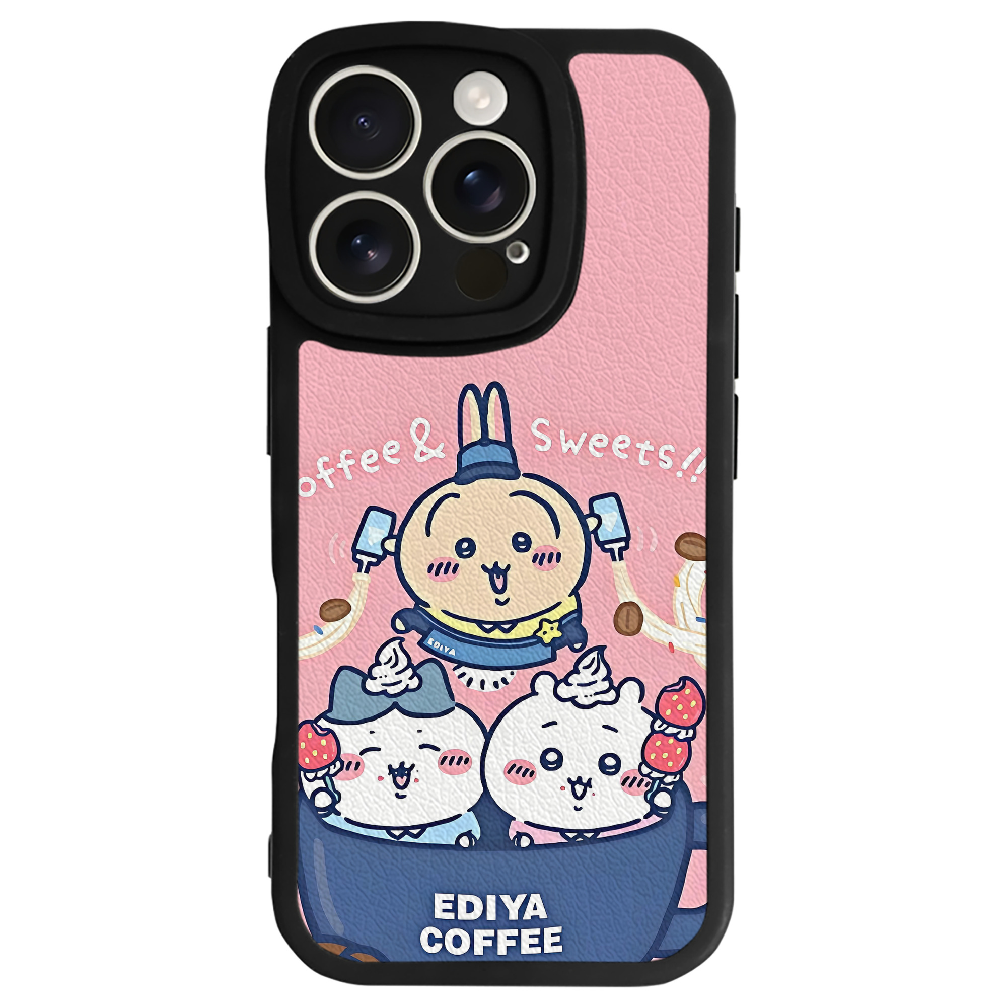 （画像用） ちいかわ Chii-kawa 【iPhone 16シリーズ対応】シリコンスマホケース（レザー調） 材質：シリコン